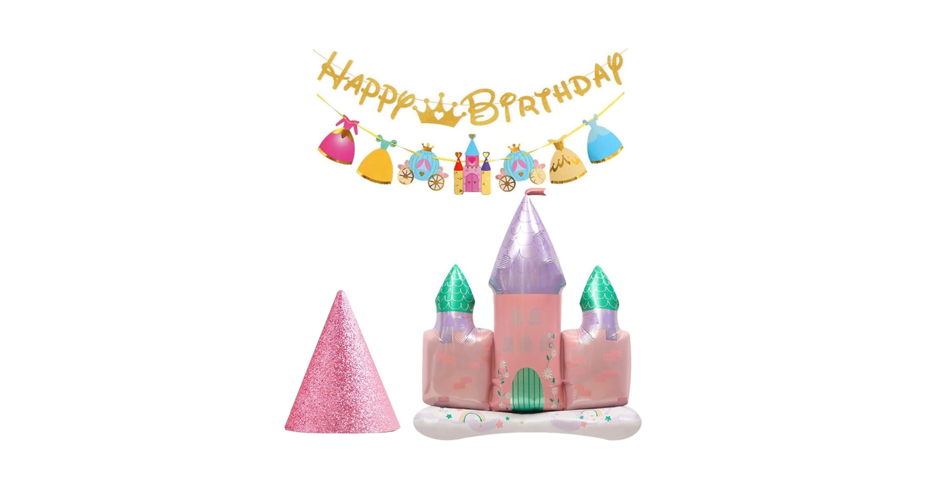 Amazon | Lumierechat 誕生日 バースデー 飾り付け 女の子 飾り